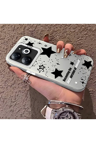 Hontinga حافظة هاتف Infinix Hot 40i متوافقة مع نمط النجوم من السيليكون ذات حا...