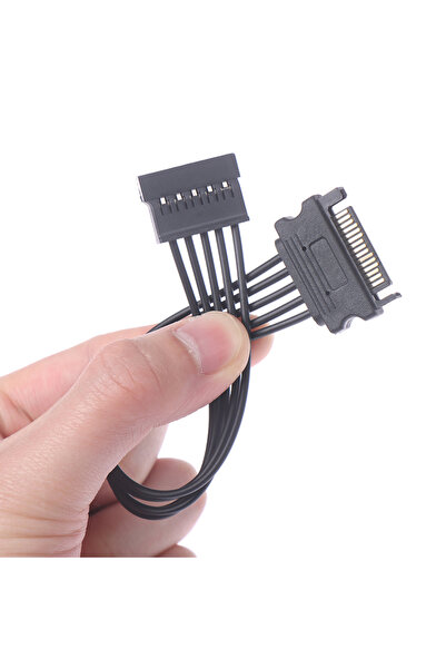 Choice كابل تمديد طاقة SATA ذو 15 سنًا (ذكر إلى أنثى) بطول 0.2 متر (قطعة واحد...