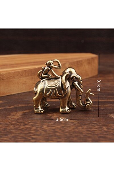 Choice تمثال فيل وقرد من مجموعة فورتشن، ديكور منزلي، تمثال فيل يركب، زينة مكت...