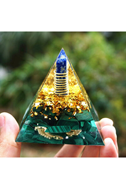 Choice 1pc 1pc Pyramid Crystals, Pyramid Ornament Malachite Statue Gravel Res...