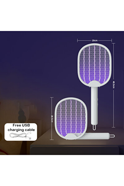 Choice قطعة واحدة من قاتل البعوض الكهربائي القابل للطي بقوة 3000 فولت، قابل ل...