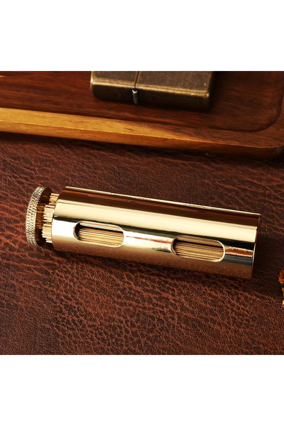 Choice لفافة سجائر يدوية من النحاس الأصفر المتين، ذهبية اللون، 8 مم، مصنوعة ي...