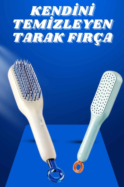 Marsilyan ieg ™   مشط شعر ذاتي التنظيف مع أزرار أوتوماتيكية، فرشاة تدليك لفك ...