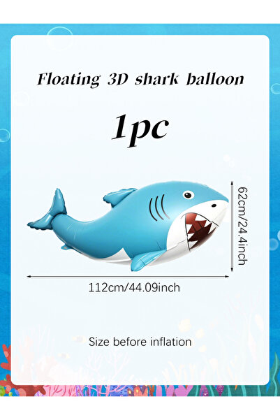 Choice Other 1pc Shark Balloon 1pc-3D floating 3D shark balloon, suitable for...