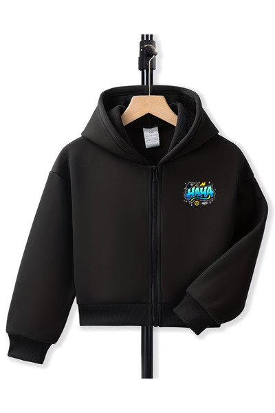 haha Printed Jacket for Children