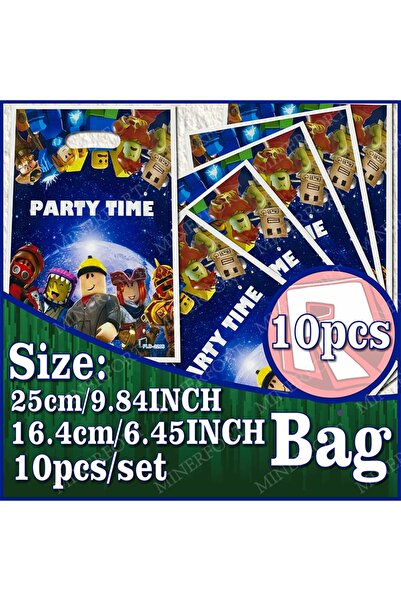 Choice حقيبة هدايا مكونة من 10 قطع بتصميم لعبة روبلوكس، حقيبة لطيف، حلوى كرتو...