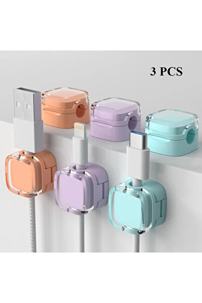 Choice6 3 قطع ألوان متنوعة بالجملة، 3/6 قطع مشابك إدارة الكابلات المغناطيسية،...