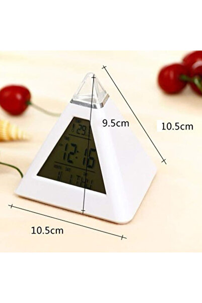 Choice ساعة منبه رقمية واحدة مع شاشة LED لعرض درجة الحرارة والوقت والتاريخ، ب...