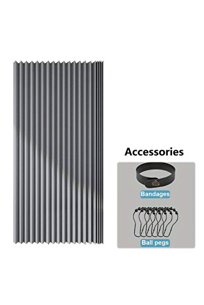 Choice APWIKOGER grey Waterproof Fabric Bath Curtain With 14 Hooks Foldable M...