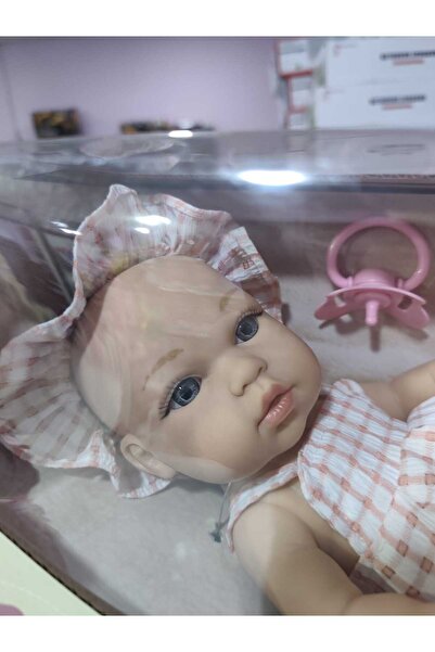 Boratila Toys 32 CM Tam Kauçuk Kıyafetli Güzel Bebek Emzik ve Biberon Aksesua...