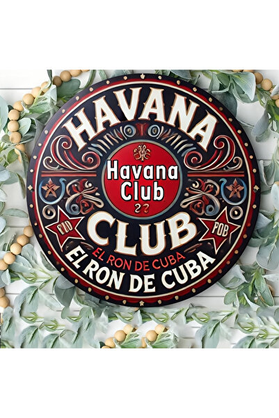 Choice Round 20X20CM [JIT] 1pc (20* 20cm/ 8* 8in)Havana Club- Retro Aluminum ...