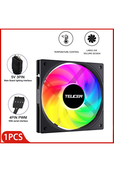 Choice10 AS SHOW AS SHOW 1-Fan Black-ARGB TEUCER UT-12015 12CM Ultra Thin Cha...