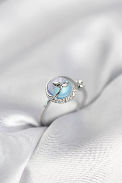 Eco Lounge Silver Color Fish Tail Ocean Model Women's Ring
