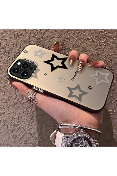 Hontinga حافظة هاتف آيفون 16 برو ماكس متوافقة مع نمط النجوم، مصنوعة من السيلي...