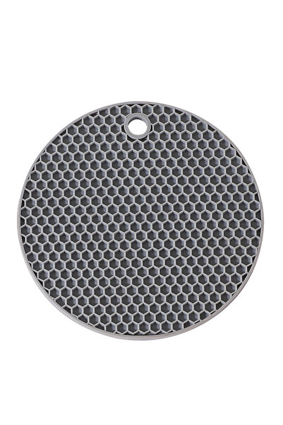 Choice6 1Pcs L Black Round Heat Resistant Silicone Mat Drink Cup Coasters Ins...