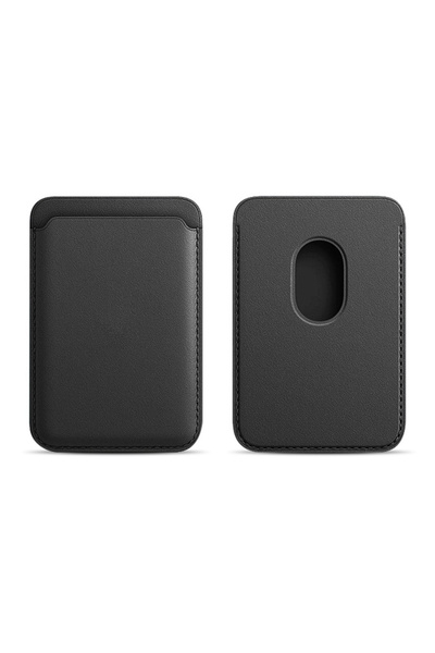 Choice6 Leather Wallet black Luxury For Magsafe Magnetic Leather Wallet Case ...