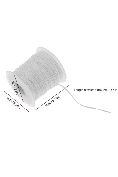 Choice 1ROLL Braided Candle Wick Spool 200 ft Cotton Roll Core Braided Wick f...