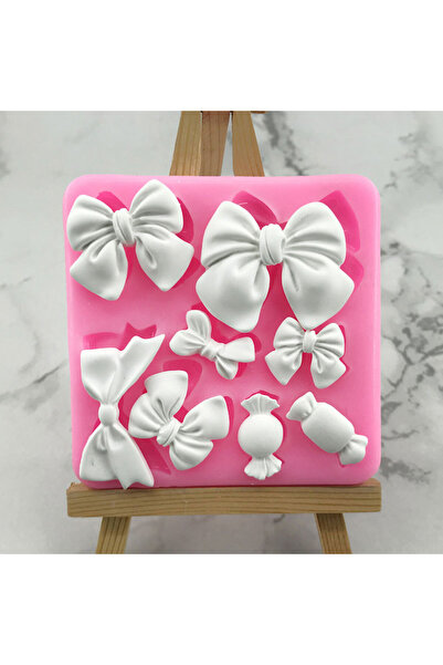 Choice قالب واحد لطيف على شكل فيونكة كرتونية من الراتنج، قالب سيليكون لتزيين ...