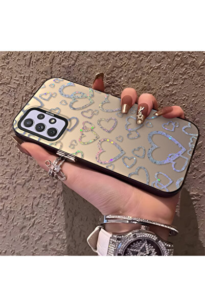 Hontinga حافظة هاتف سامسونج جالاكسي A72 متوافقة مع نمط القلب من السيليكون ذات...