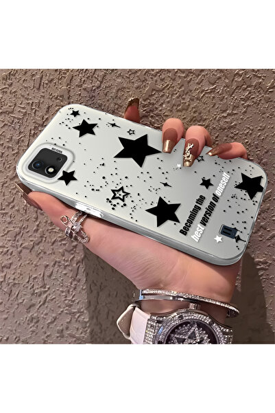 Hontinga حافظة هاتف Realme C20 متوافقة مع نمط النجوم من السيليكون ذات حافة صل...