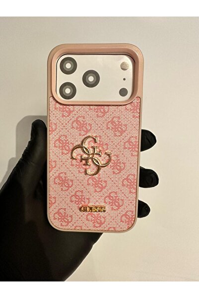 İphone 17 Pro Uyumlu Desenli Metal Aksesuarlı Premium koruma kılıf