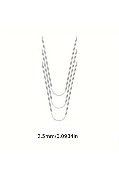 choice2 2.5mm 3ps/bag Circular Knit Needles Knitting Metal Cable Circular Kni...
