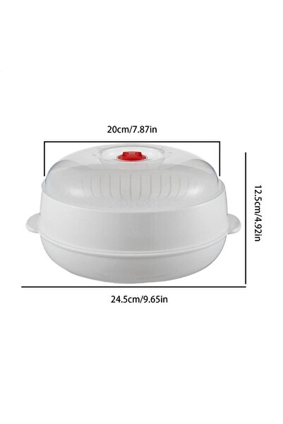 Choice White 2025 Microwave Oven Special Steamer Steamed Bun Dumpling Contain...