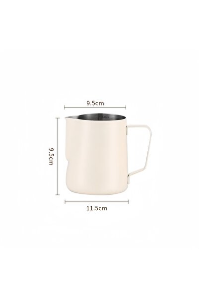 Choice5 600ML Beige 350/600ML Coffee Milk Frothing Pitcher Jug 304 Stainless ...