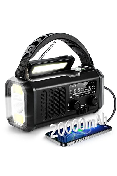 Choice Black Hot 20000mAh AM/FM/NOAA Radio Solar Hand Crank Generator Radio P...