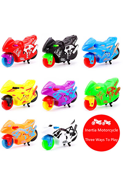 Choice 6pcs 6Pcs Mini Colorful Plastic Pull Back Motorcycle Toys for Kids Bir...