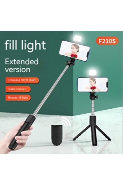 Choice1 حامل ثلاثي صغير أسود (مع إضاءة) للهاتف الذكي والكاميرا، حامل أحادي ال...