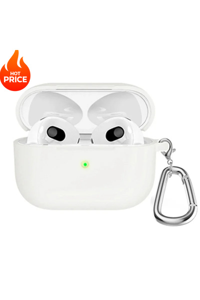 Choice39 جراب سيليكون ناعم أبيض لسماعات AirPods 4، متوافق مع سماعات AirPods 2...