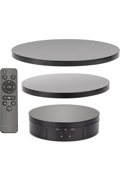 Choice1 قطعة واحدة سوداء، حامل عرض دوار 3 في 1، يعمل بالكهرباء 5 فولت، يدور 3...