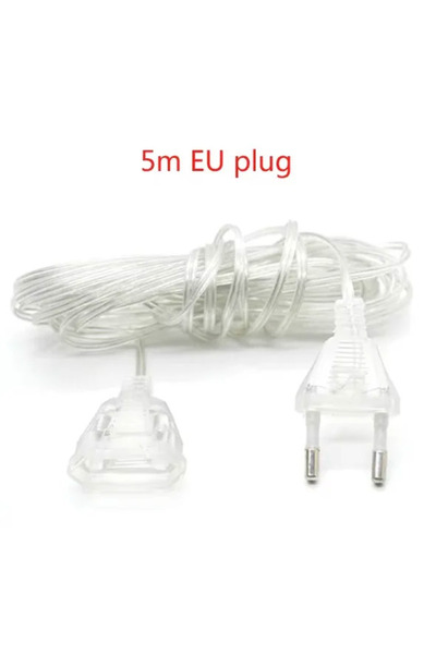 Choice 5M 3M 5M Power Extension Cord For EU Plug LED Holiday Light String Ext...