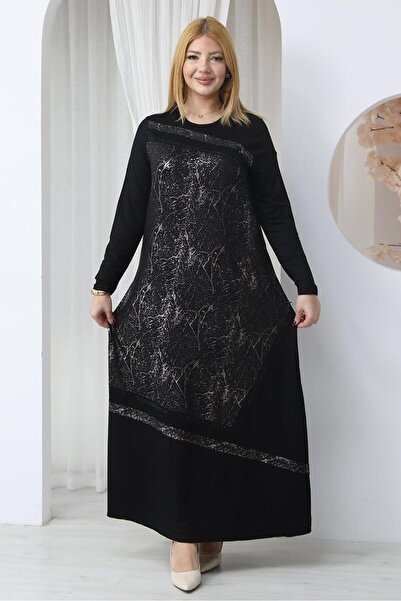 Siyezen Plus Size Silver Sparkle Dress