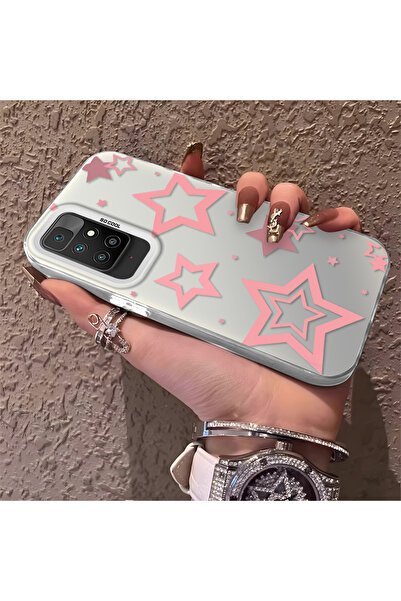 Hontinga حافظة هاتف من السيليكون متوافقة مع Redmi 10 2022، مزودة بنمط نجوم، و...