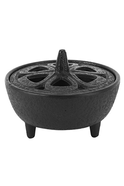Choice black Cast Iron Incense Holder Cast Iron Lotus‑Shaped Incense Aromathe...