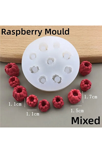 Choice Raspberry Mold Mixed 3D New Multi-style Blueberry Raspberry Liquid Sil...