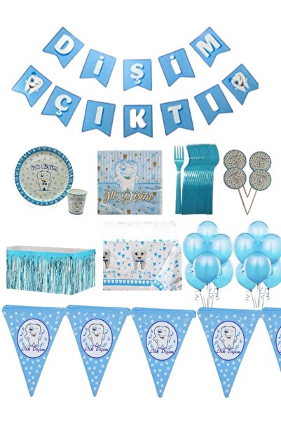 CAVAŞ sun hat My First Tooth Came Out - Set tematic BLUE pentru petrecere cu ...