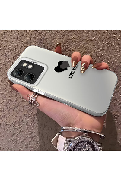 Hontinga حافظة هاتف Infinix Smart 9 متوافقة مع نمط القلب من السيليكون ذات حاف...