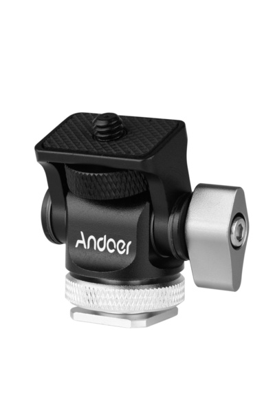 Choice1 حامل شاشة صغير من Silver Andoer مع رأس تثبيت بارد مقاس 1/4 بوصة لتركي...