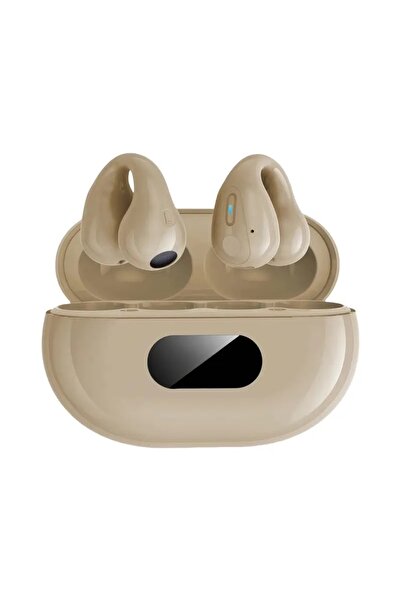 Choice1 سماعات أذن لاسلكية حقيقية بتقنية بلوتوث X22 LED بلون كاكي، مزودة بمشب...