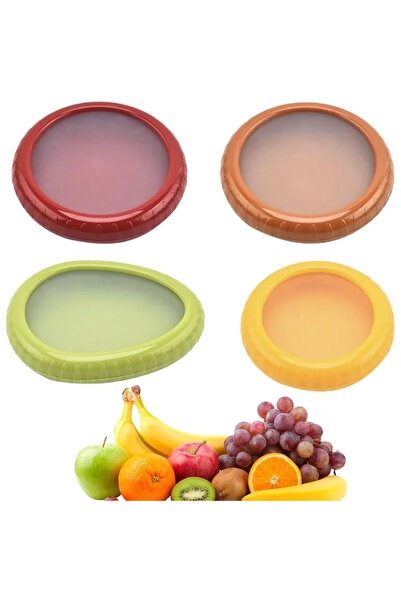 Choice 4pcs 1/4Pcs Silicone Fruit Storage Box Reusable Food Savers Fridge Sto...