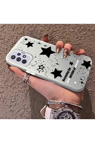 Hontinga حافظة هاتف سامسونج جالاكسي A72 متوافقة مع نمط النجوم، مصنوعة من السي...