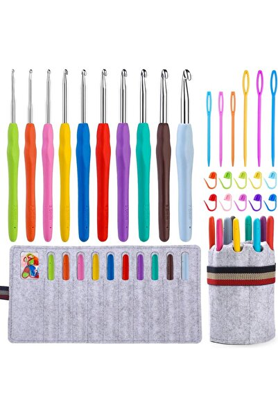 Choice IMAZY 10 Sizes Crhet Hooks Set Ergonomic Handles for Arthritic Hands f...