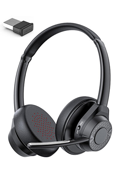 Choice1 سماعة رأس لاسلكية بتقنية بلوتوث 5.4 مع دونجل USB وميكروفون وخاصية إلغ...