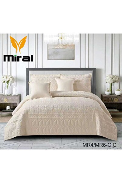 miral Miral Light Touch Compressed Double Bedspread Set, Plain, 6 Pieces