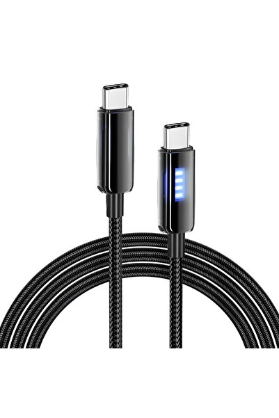 Choice Black PD240W LED Run Light Type C C to C Cable Fast Charge Mobile Cell...