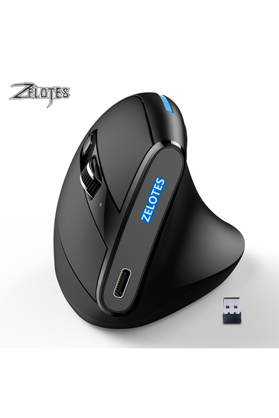 Choice F36A ZELOTES F36A Vertical Handheld Wireless Mouse 2.4G Wireless Mouse...