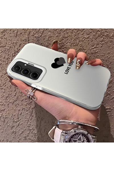 Hontinga حافظة هاتف سامسونج جالاكسي A55 متوافقة مع نمط القلب من السيليكون ذات...